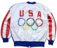 画像2: 00s USA OLYMPIC オリンピック General Mills 星条旗柄 全面プリント ペーパージャケット XL (2)