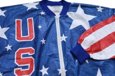 画像3: 00s USA OLYMPIC オリンピック General Mills 星条旗柄 全面プリント ペーパージャケット XL (3)