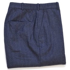 画像1: 80s UNKNOWN ピンストライプ スラックス ウールパンツ W37 (1)
