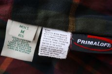 画像5: L.L.Bean タータンチェック PRIMALOFTプリマロフト ライナー付き ダック地 フィールドコート 茶 M-R★ジャケット ハンティング (5)