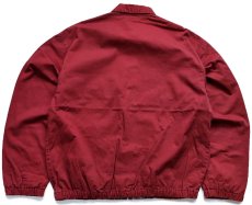 画像2: 90s ポロ ラルフローレン ワンポイント チンスト付き マドラスチェックライナー コットンジャケット バーガンディ M (2)