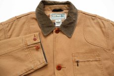 画像3: L.L.Bean タータンチェック PRIMALOFTプリマロフト ライナー付き ダック地 フィールドコート 茶 M-R★ジャケット ハンティング (3)