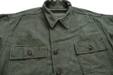 画像3: 50s 米軍 U.S.ARMY コットンサテン ユーティリティシャツ オリーブグリーン カスタム (3)