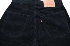画像5: 00s ルーマニア製 Levi'sリーバイス 521 コットン コーデュロイパンツ 黒 W33 L30★ユーロ (5)