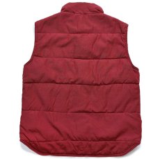 画像2: 80s L.L.Bean NORTHWOODS OUTERWEAR コットン×ナイロン 中綿ダウンベスト バーガンディ S (2)