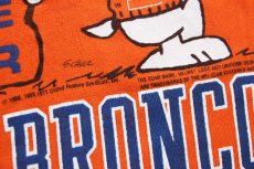 画像4: 80s USA製 ARTEX スヌーピー ウッドストック JOE BRONCO アメフト スウェット オレンジ L★NFL DENVER BRONCOS (4)