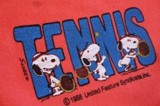 画像5: 80s イタリア製 SNOOPY スヌーピー TENNIS スウェットパンツ ピンク L (5)