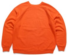 画像2: 80s USA製 ARTEX スヌーピー ウッドストック JOE BRONCO アメフト スウェット オレンジ L★NFL DENVER BRONCOS (2)