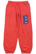 画像2: 80s イタリア製 SNOOPY スヌーピー TENNIS スウェットパンツ ピンク L (2)