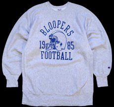 画像1: 90s メキシコ製 Championチャンピオン BLOOPERS 1985 FOOTBALL アメフト リバースウィーブ スウェット 杢グレー XXL★特大 (1)