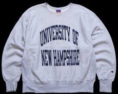 画像1: 00s メキシコ製 Championチャンピオン UNIVERSITY OF NEW HAMPSHIRE リバースウィーブ スウェット 杢グレー XL (1)