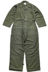 画像2: 80s 米軍 U.S.ARMY コットンサテン カバーオール オールインワン オリーブグリーン M★つなぎ (2)