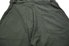画像7: 80s 米軍 U.S.ARMY コットンサテン カバーオール オールインワン オリーブグリーン M★つなぎ (7)