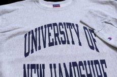 画像3: 00s メキシコ製 Championチャンピオン UNIVERSITY OF NEW HAMPSHIRE リバースウィーブ スウェット 杢グレー XL (3)