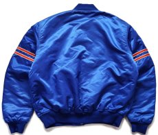 画像2: 90s USA製 PRO LINE STARTERスターター NFL BRONCOS パッチ付き キルティングライナー ナイロンスタジャン 青 XL (2)