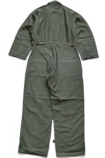 画像3: 80s 米軍 U.S.ARMY コットンサテン カバーオール オールインワン オリーブグリーン M★つなぎ (3)