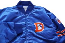 画像3: 90s USA製 PRO LINE STARTERスターター NFL BRONCOS パッチ付き キルティングライナー ナイロンスタジャン 青 XL (3)