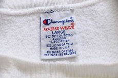 画像4: 90s USA製 Championチャンピオン DOLL AUTHENTIC CLOTHES 刺繍 リバースウィーブ スウェット 白 L (4)