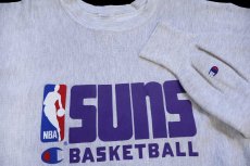 画像3: 90s メキシコ製 Championチャンピオン NBA SUNS BASKETBALL リバースウィーブ スウェット 杢グレー XL (3)