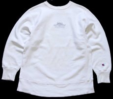 画像1: 90s USA製 Championチャンピオン DOLL AUTHENTIC CLOTHES 刺繍 リバースウィーブ スウェット 白 L (1)