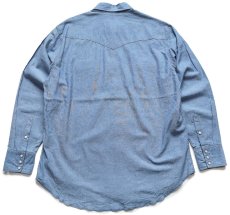 画像2: Wranglerラングラー MS709CH DALZELL 243 Ron 刺繍 コットン シャンブレー ウエスタンシャツ XL (2)