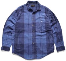 画像1: 90s EddieBauerエディーバウアー McKinley Cloth チェック コットン ネルシャツ (1)