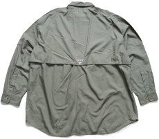 画像2: 00s Columbiaコロンビア PFG コットン フィッシングシャツ グレー XXL★特大 (2)