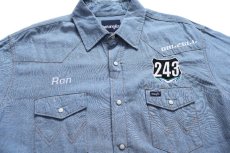 画像3: Wranglerラングラー MS709CH DALZELL 243 Ron 刺繍 コットン シャンブレー ウエスタンシャツ XL (3)