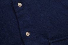 画像6: 00s メキシコ製 PENDLETONペンドルトン 無地 エルボーパッチ付き ウールシャツ 紺 XXL★特大 (6)