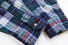 画像5: 00s メキシコ製 PENDLETONペンドルトン タータンチェック ウールシャツ XL★73 (5)