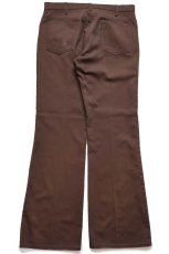 画像3: 80s USA製 Levi'sリーバイス 517 STA-PRESTスタプレ ピケパンツ 焦げ茶 W36 L33★ブーツカット (3)