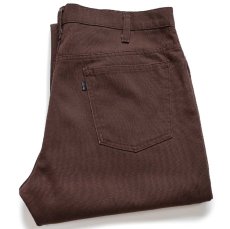 画像1: 80s USA製 Levi'sリーバイス 517 STA-PRESTスタプレ ピケパンツ 焦げ茶 W36 L33★ブーツカット (1)