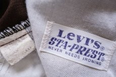 画像6: 80s USA製 Levi'sリーバイス 517 STA-PRESTスタプレ ピケパンツ 焦げ茶 W36 L33★ブーツカット (6)