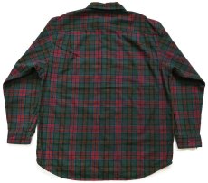 画像2: 00s メキシコ製 PENDLETONペンドルトン タータンチェック エルボーパッチ付き ウールシャツ XL★75 (2)