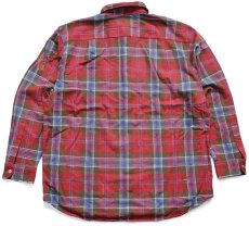 画像2: 00s メキシコ製 PENDLETONペンドルトン LODGE SHIRT AUTHENTIC MACLEAN MUTED TARTAN タータンチェック リペア ウールシャツ XXL-L★特大 (2)