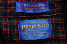 画像4: 00s メキシコ製 SIR PENDLETON サーペンドルトン チェック ボタンダウン ウーステッド ウールシャツ★03 (4)