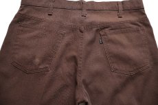 画像5: 80s USA製 Levi'sリーバイス 517 STA-PRESTスタプレ ピケパンツ 焦げ茶 W36 L33★ブーツカット (5)