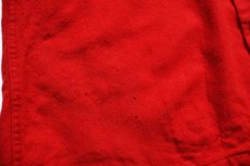 画像6: 00s メキシコ製 PENDLETONペンドルトン 無地 オープンカラー ウールシャツ 赤 L★ボードシャツ (6)