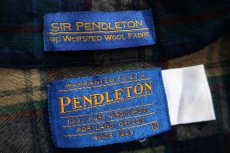 画像4: 00s メキシコ製 SIR PENDLETON サーペンドルトン タータンチェック ボタンダウン ウーステッド ウールシャツ★70 (4)