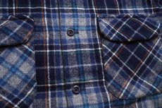 画像5: 00s メキシコ製 PENDLETONペンドルトン タータンチェック オープンカラー ウールシャツ XL★ボードシャツ (5)