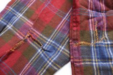 画像8: 00s メキシコ製 PENDLETONペンドルトン LODGE SHIRT AUTHENTIC MACLEAN MUTED TARTAN タータンチェック リペア ウールシャツ XXL-L★特大 (8)