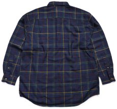画像2: 00s メキシコ製 SIR PENDLETON サーペンドルトン タータンチェック ボタンダウン ウーステッド ウールシャツ L★02 (2)