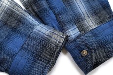 画像5: メキシコ製 PENDLETONペンドルトン LODGE SHIRT オンブレチェック ウールシャツ L★19 (5)