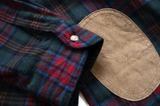 画像5: 00s メキシコ製 PENDLETONペンドルトン タータンチェック エルボーパッチ付き ウールシャツ XL★75 (5)