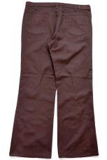 画像3: 70s USA製 Levi'sリーバイス 517 STA-PRESTスタプレ ピケパンツ 焦げ茶 W40★ブーツカット (3)