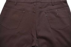 画像5: 70s USA製 Levi'sリーバイス 517 STA-PRESTスタプレ ピケパンツ 焦げ茶 W40★ブーツカット (5)