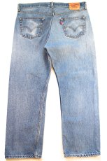 画像3: 00s メキシコ製 Levi'sリーバイス 501 ダメージ デニムパンツ ヒゲ W38★SDP4701 (3)