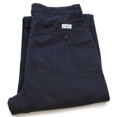 画像1: 90s USA製 ポロ ラルフローレン HAMMOND PANT ツータック コットン チノパン 黒 W29 L30 (1)