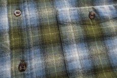 画像5: メキシコ製 PENDLETONペンドルトン TRAIL オンブレチェック エルボーパッチ付き ウールシャツ L★20 (5)
