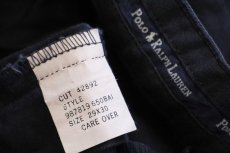 画像6: 90s USA製 ポロ ラルフローレン HAMMOND PANT ツータック コットン チノパン 黒 W29 L30 (6)